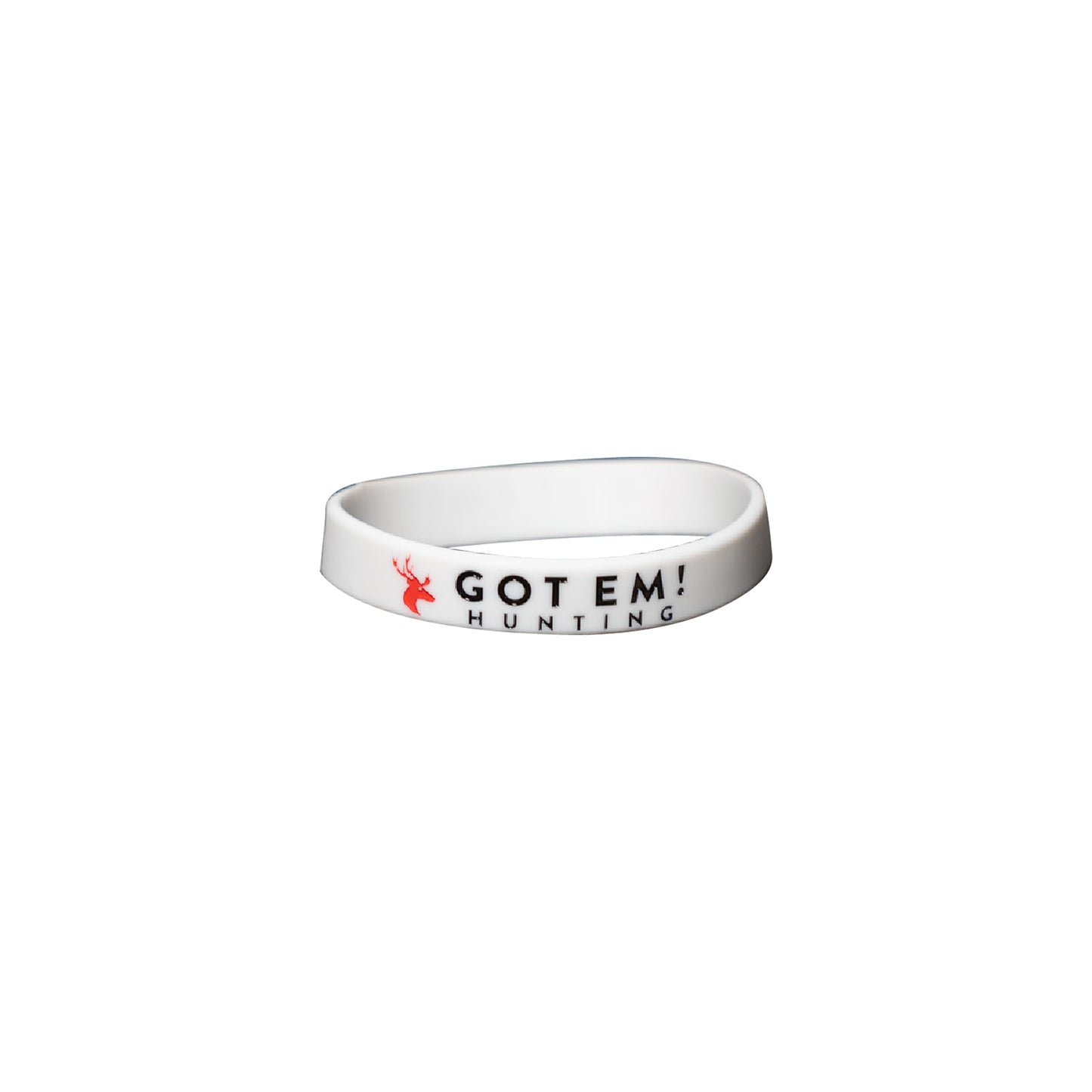 GOT EM! Hunting Silicone Wristband - White